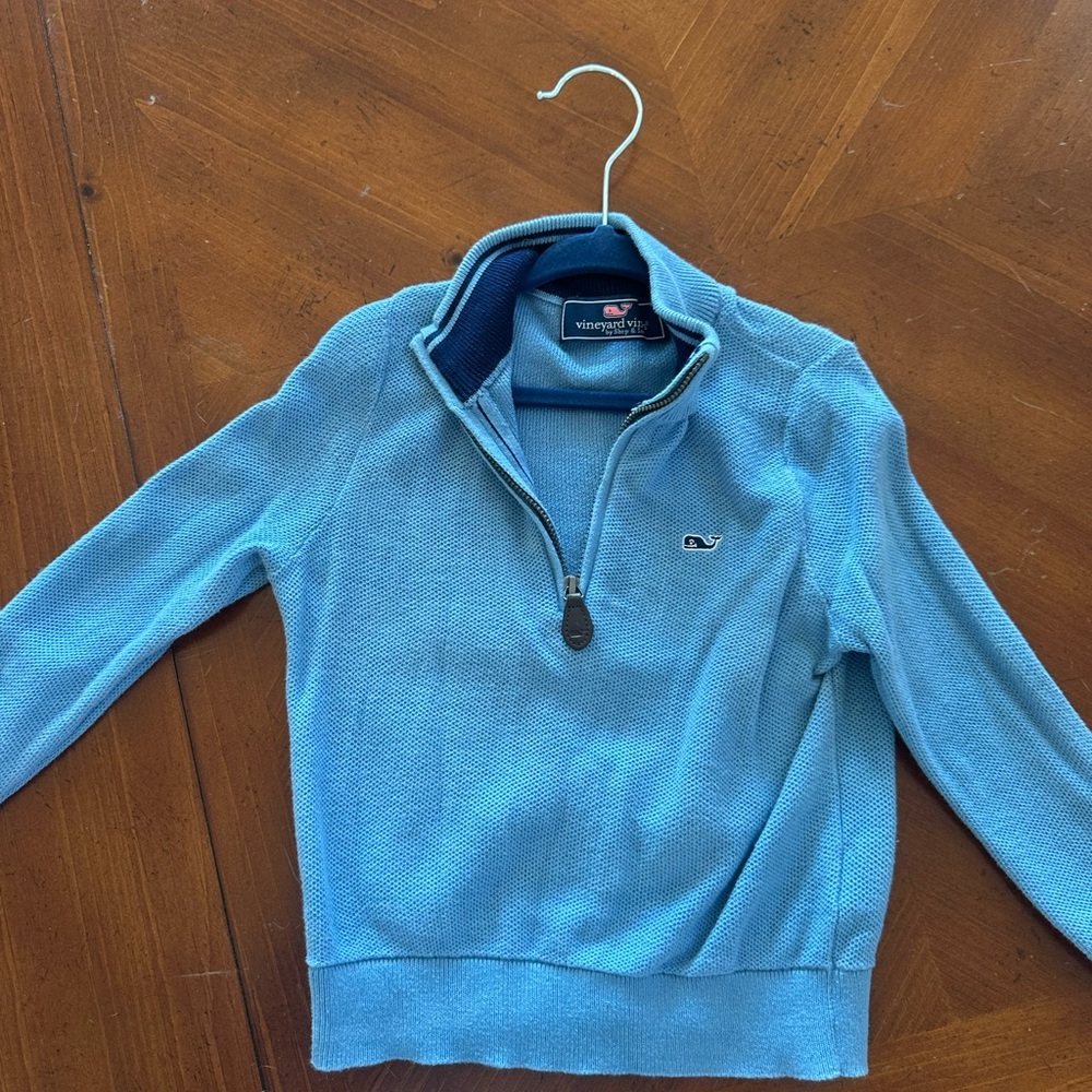 Vineyard Vines Light Blue Quarter-Zip Pullover